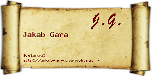 Jakab Gara névjegykártya